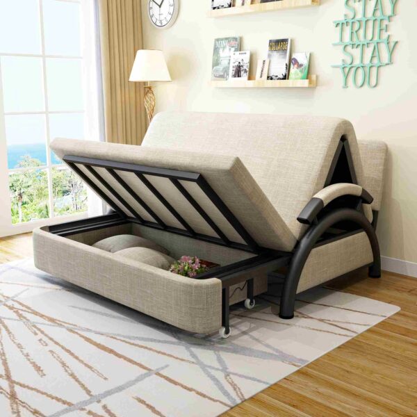Multi-function Cotton Single Double sofa Bed with storage for apartment, hospital,school,hotel - Image 7