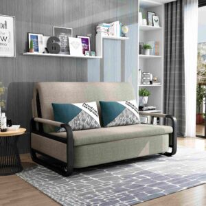 Collapsible storage Removable Washable Assembly Cotton Linen solid wood metal frame