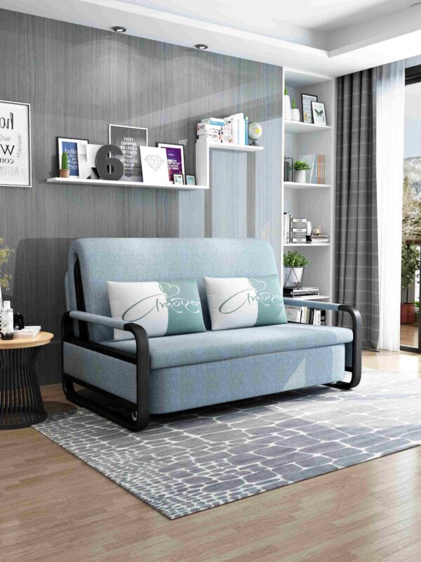 Collapsible storage Removable Washable Assembly Cotton Linen solid wood metal frame - Image 3
