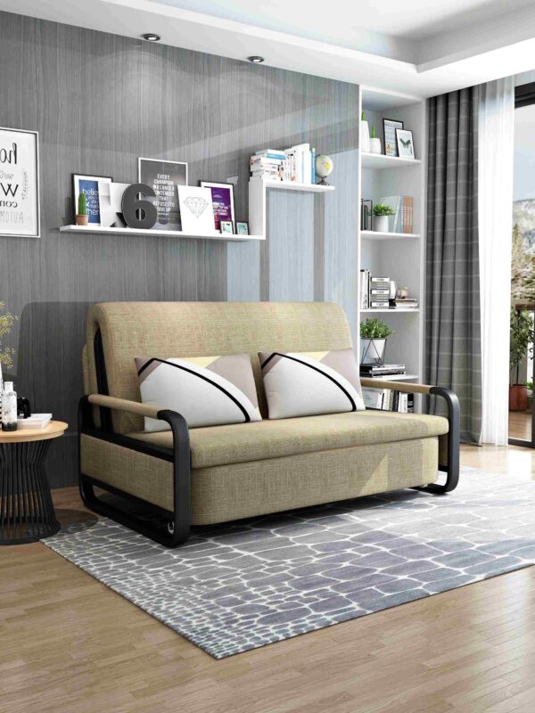 Collapsible storage Removable Washable Assembly Cotton Linen solid wood metal frame - Image 4
