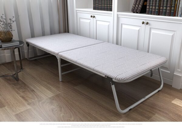 Wood folding bed with metal frame