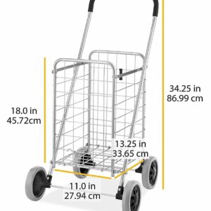 Deluxe Steel Shopping Cart & Liner