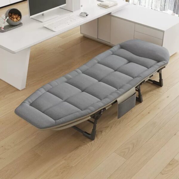 Folding Bed Single Heavy Duty Portable Bed with Foam Foldable Bed Easy to Carry Sofa Bed Recliner Beach Bed Camping Outdoor Lazy Chair