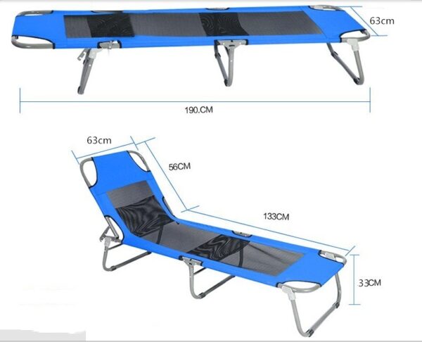 Adjustable beach chair/ Folding metal beach chair lounger - Image 5