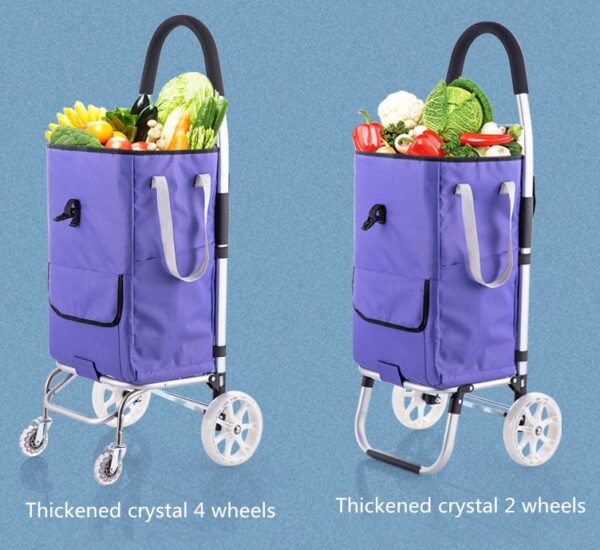 Six Wheels Multipurpose Foldable Folding lightweight Stair Climbing Shopping Cart Trolley - Image 2