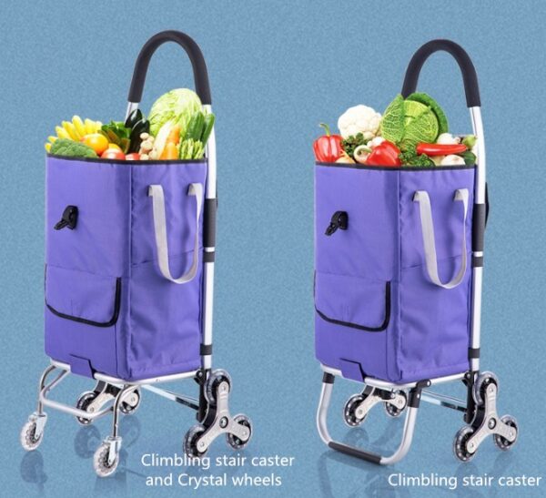 Six Wheels Multipurpose Foldable Folding lightweight Stair Climbing Shopping Cart Trolley