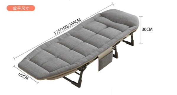 Folding Bed Single Heavy Duty Portable Bed with Foam Foldable Bed Easy to Carry Sofa Bed Recliner Beach Bed Camping Outdoor Lazy Chair - Image 8
