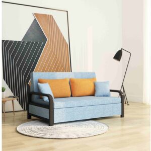 cotton and linen expandable sofa bed with storage function
