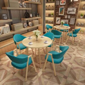 Reception Tables and Chairs Living Room Leather Seat  Leisure Table Office Hotel Meeting Room Cafe Library Home Kitchen Dining Table