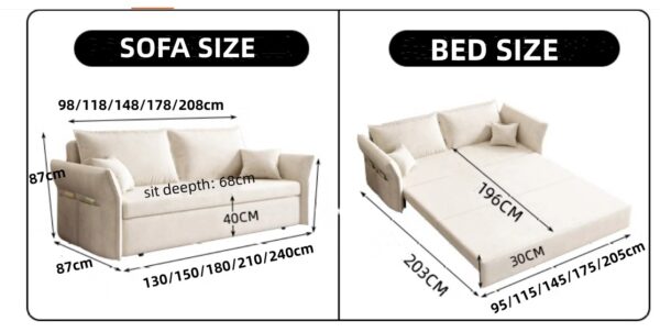 Premier metal folding beds folding sofa beds with mattress for living room, office,Coffee shop, Restaurant, Dining room, Dining hall, Canteen - Image 11