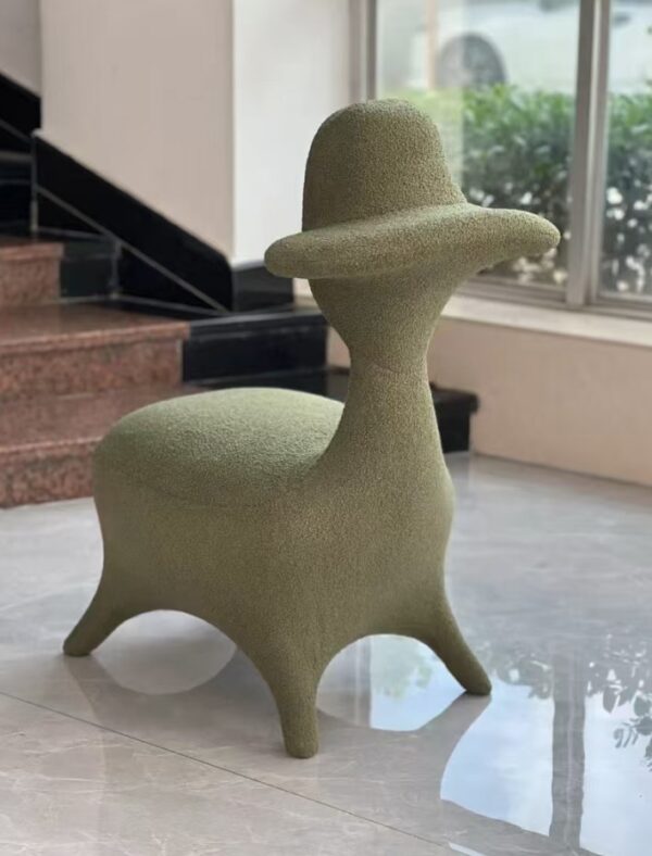 Duck Armless Floor Sofa, Lazy Sofa Single Seat Leisure Chair with Latex Cotton Filling One-Piece Shaper Decorative Lazy Sofa Chair